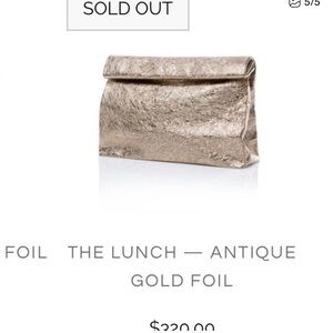 Marie Turner Antique gold foil snack Clutch Bag